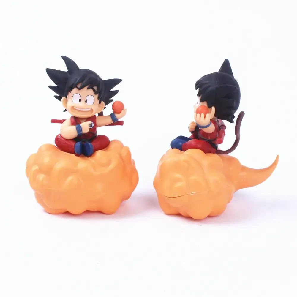 10cm Anime Doll Dragon Ball Z Action Figure Super Saiya Goku Sitting On The Clouds Model Gift Kids Toys decorate Cake ornaments