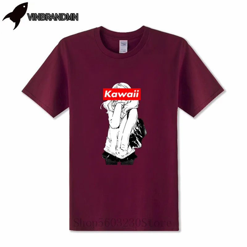 Футболка с принтом манга аниме Waifu Kawaii Senpai Weeb box Logo Мужская футболка забавная Otaku