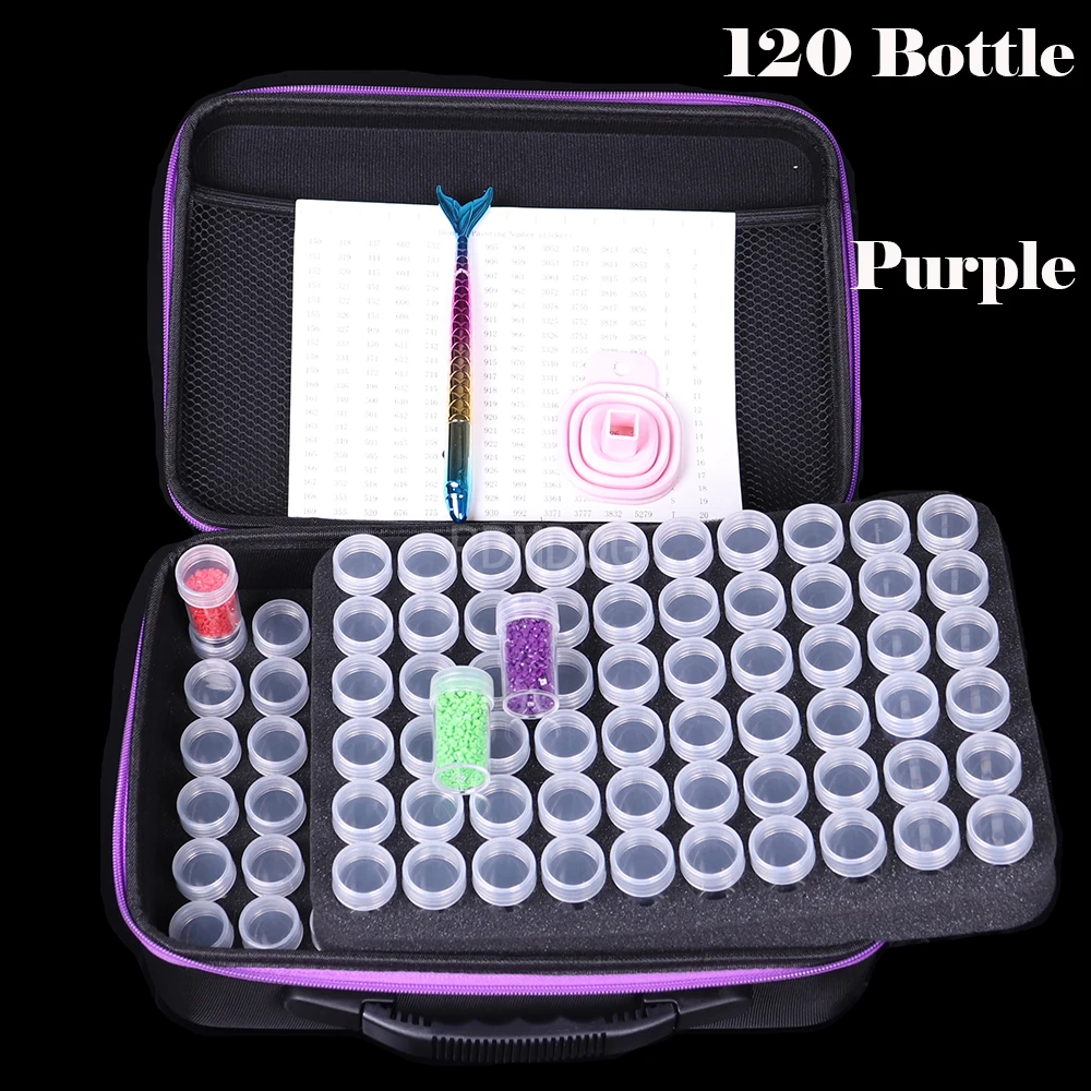 

60/120 boxs diamond painting box Diamond Embroidery Accessories diamond mosaic Carry Case Container Storage Box Hand Bag Tools