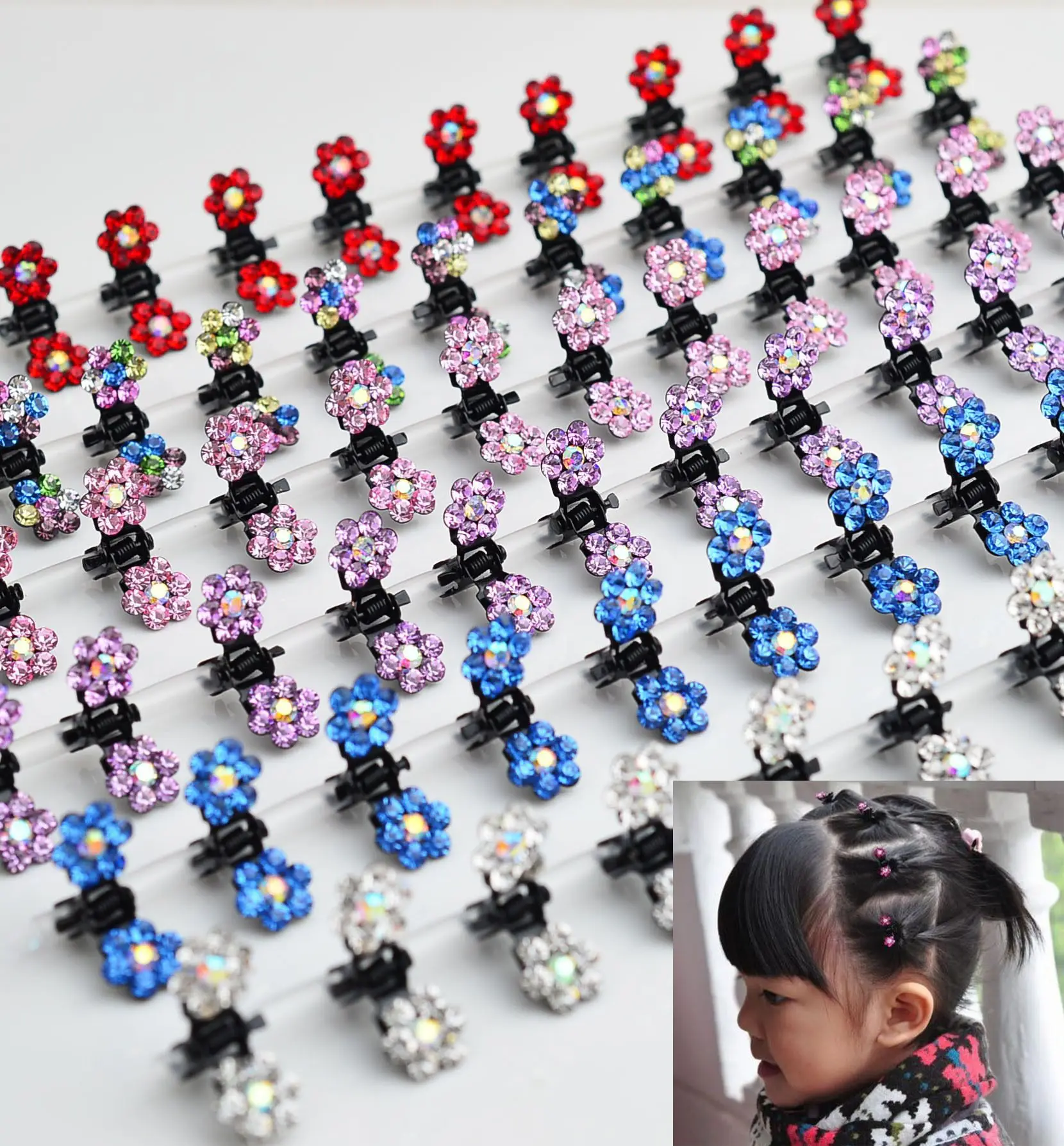 1 шт хрустальные стразы обувь с украшениями в виде цветков и бабочек коготь волос