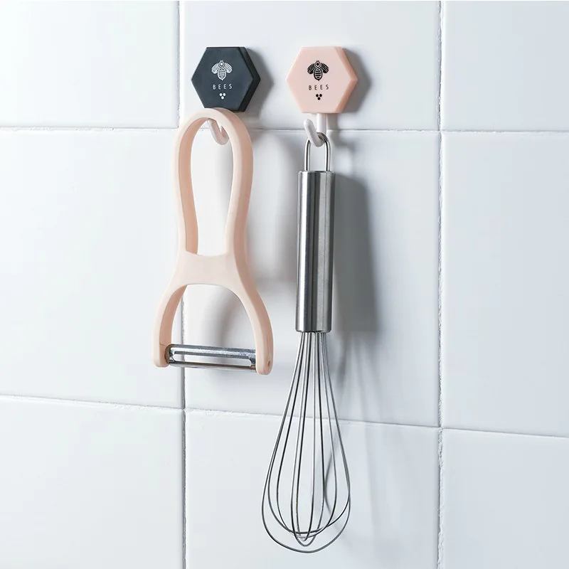 3 Pcs Adhesive Hooks Heavy Duty Wall Hangers Waterproof Kitchen Bathroom Accessories Hook Hanging Suppliers | Дом и сад