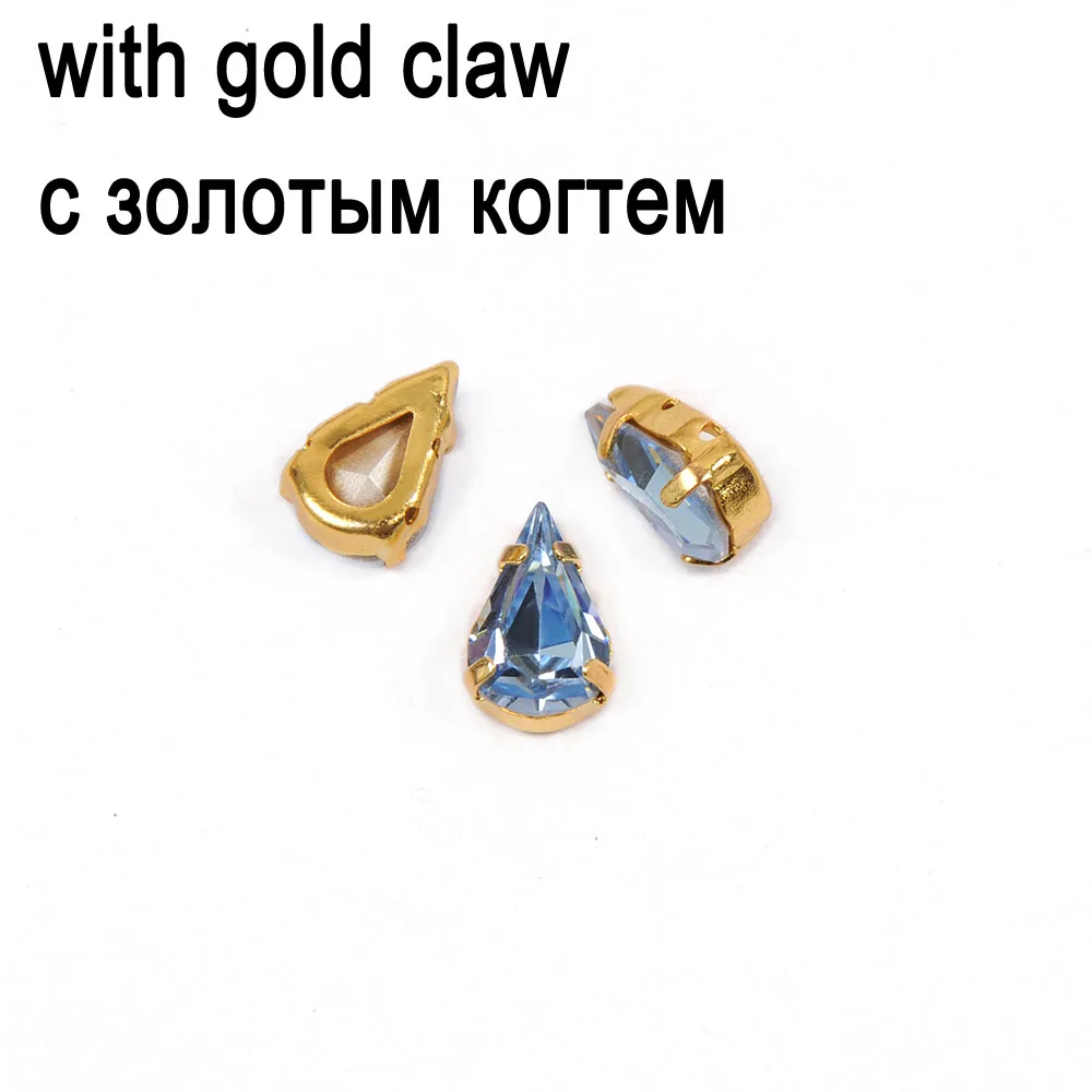 CTPA3bI красочный хрустальный материал для шитья стекла Стразы груша формы алмазные