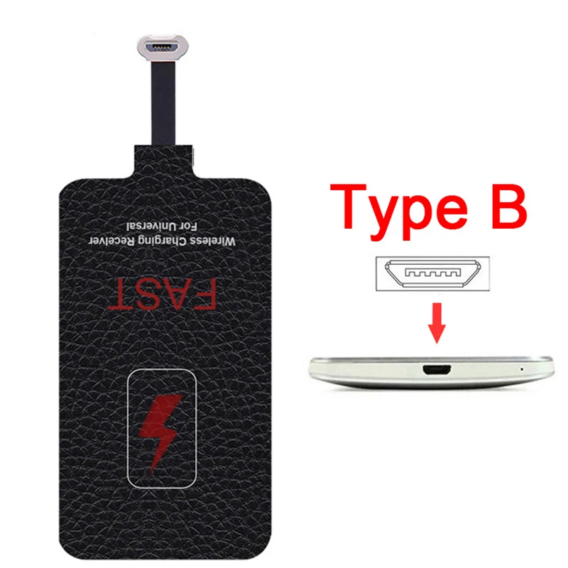 5v2a 10w qi fast wireless charger receiver for iphone 765 samsung huawei xiaomi type c micro usb qi c basic connector free global shipping