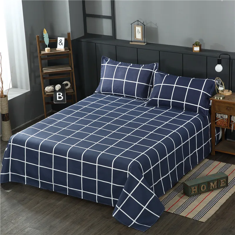 Комплект постельного белья из хлопка и полиэстера 3 шт. простыня Queen King Twin Size + 2