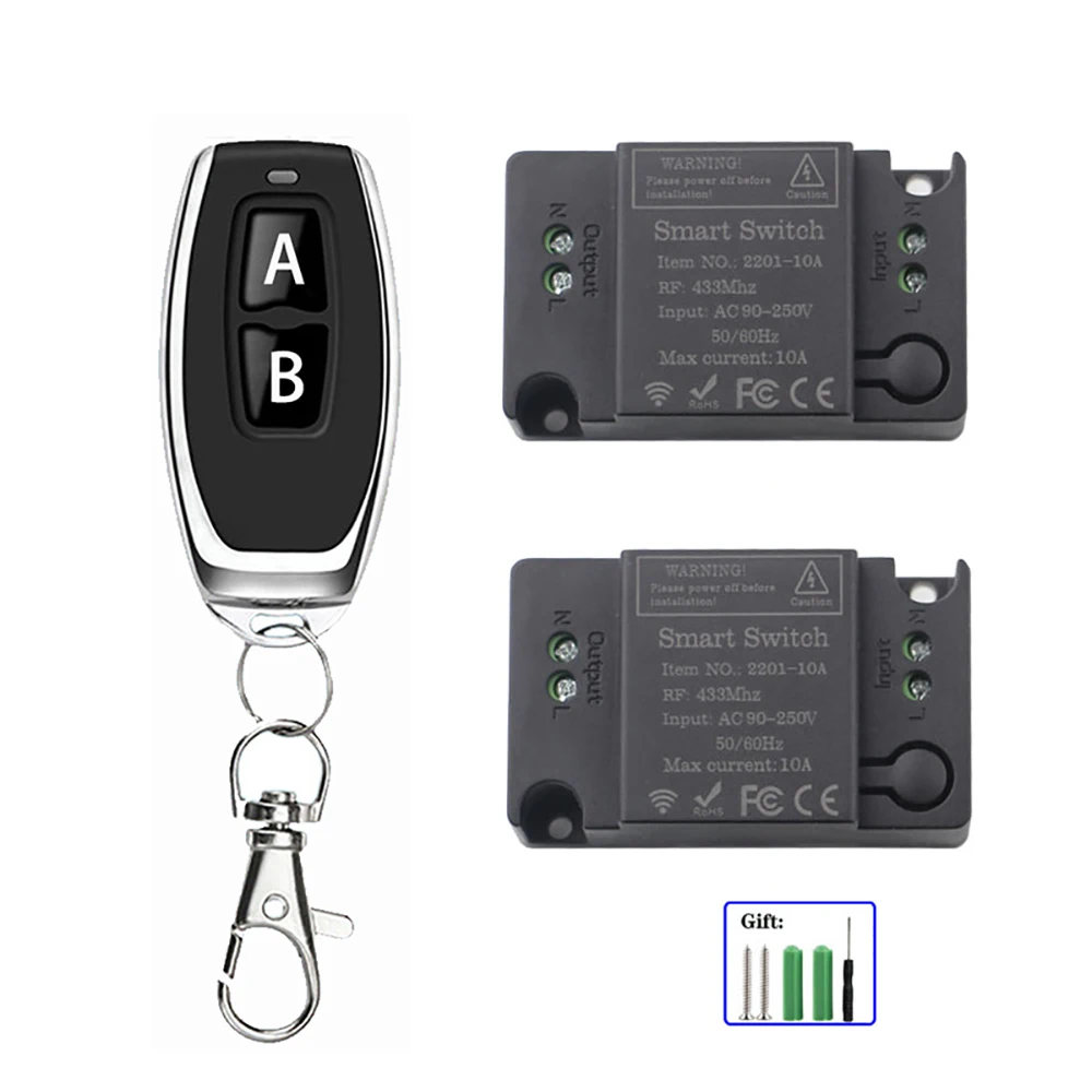 

Беспроводной выключатель света CHEN YI RAN 433 МГц 10А