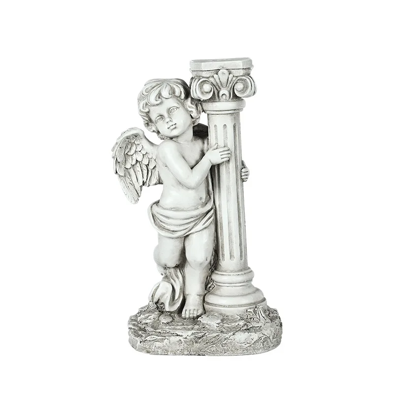 

Antique Angel Sculpture Courtyard Furnishings Indoor and Outdoor Solar Street Lamp Garden Landscape Decoration
