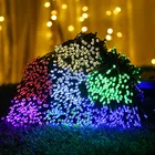 5 м10 м20 м Солнечный свет шнура 8 режимов вспышки декоративная лампа для рождественского Сада Пейзаж