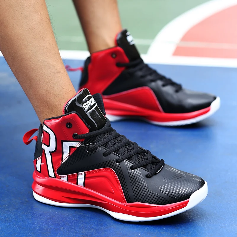 Мужские баскетбольные кроссовки с высоким берцем амортизирующие для баскетбола