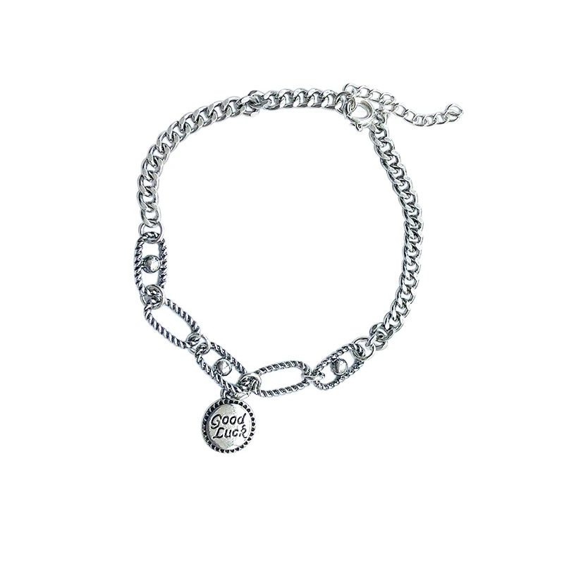 

Distressed Vintage Bracelet ~ Disco Hip Hop Exaggerated Versatile Simple Personality Ins Hand Jewelry Trendy Special-Interest