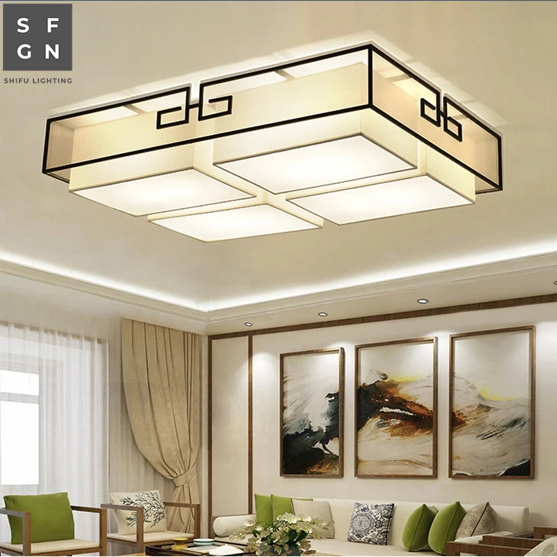 Светодиодный потолочный светильник современный китайский железный домашний для