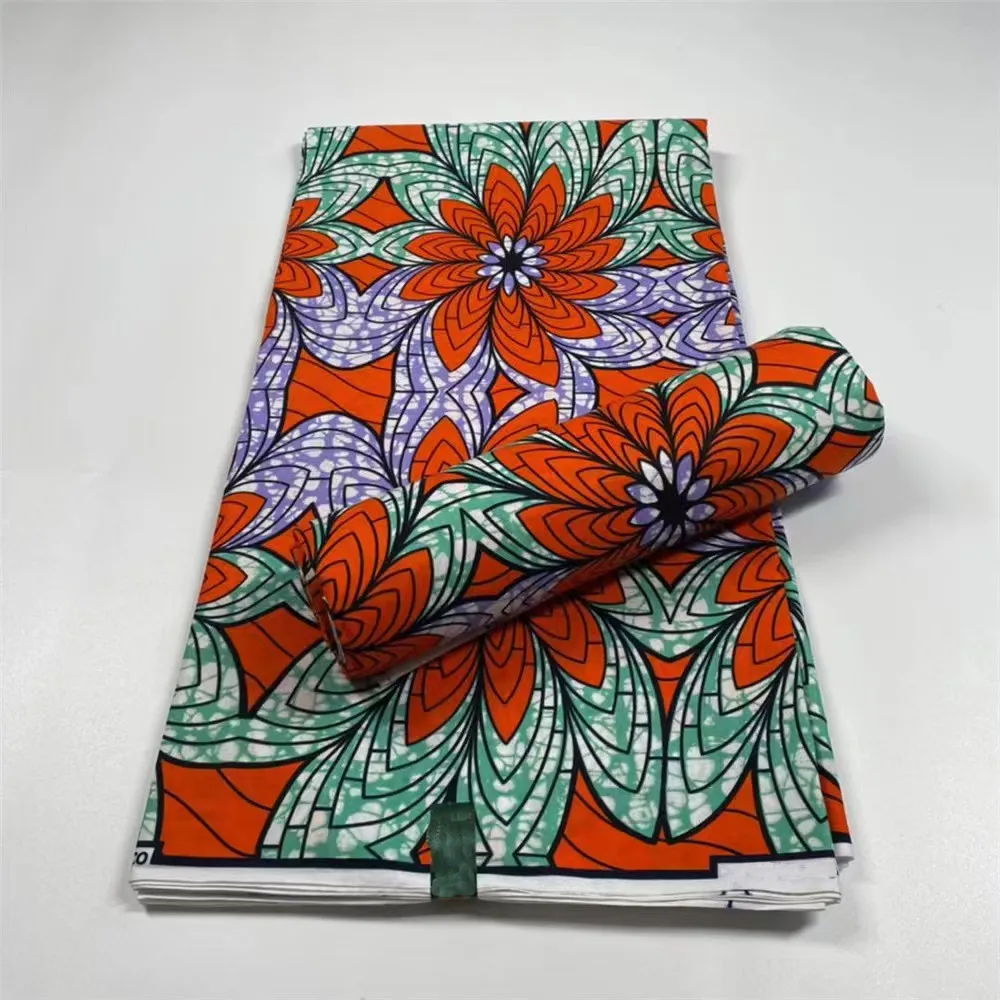 

Hot Sale Beautiful 100% Cotton Wax African Real African Cotton Wax Veritable African Print Fabric For Party Dress 2021 Fashion