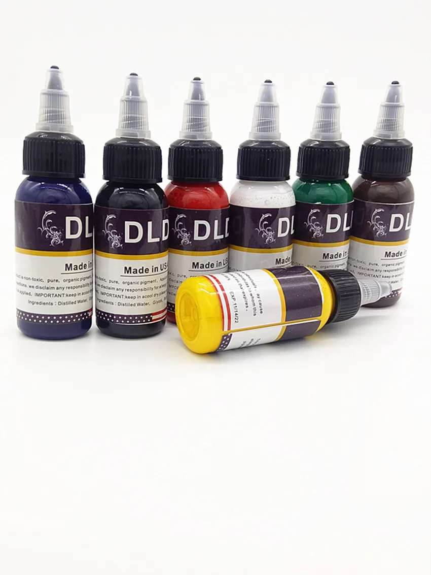 7 шт. набор чернил для тату с микроблейдинг Перманентный макияж арт пигмент 30 мл