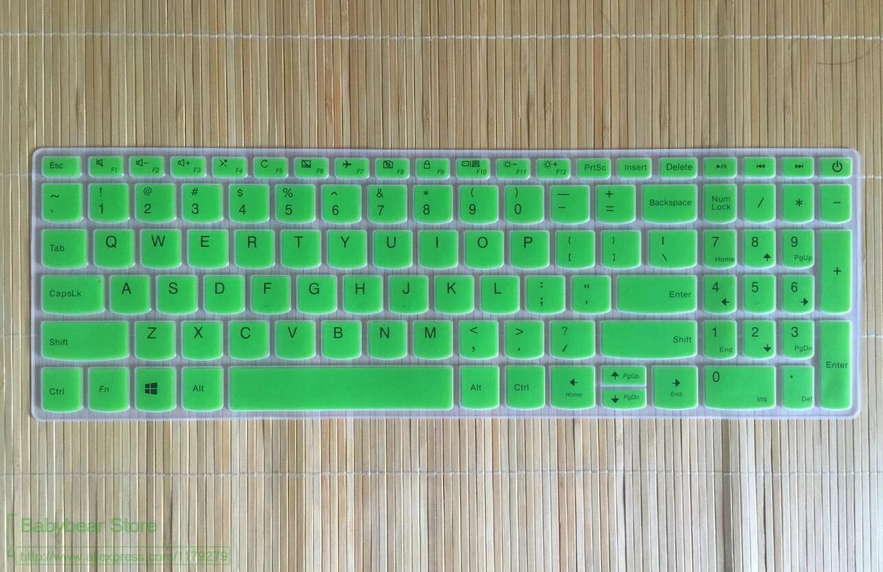 green Чехол для клавиатуры ноутбука кожаный силикон для lenovo V330 ideapad 320 15,6/17,3, ideapad 330 330s 15,6/17,3, ideapad 520/S340 15," L340 - Color: green