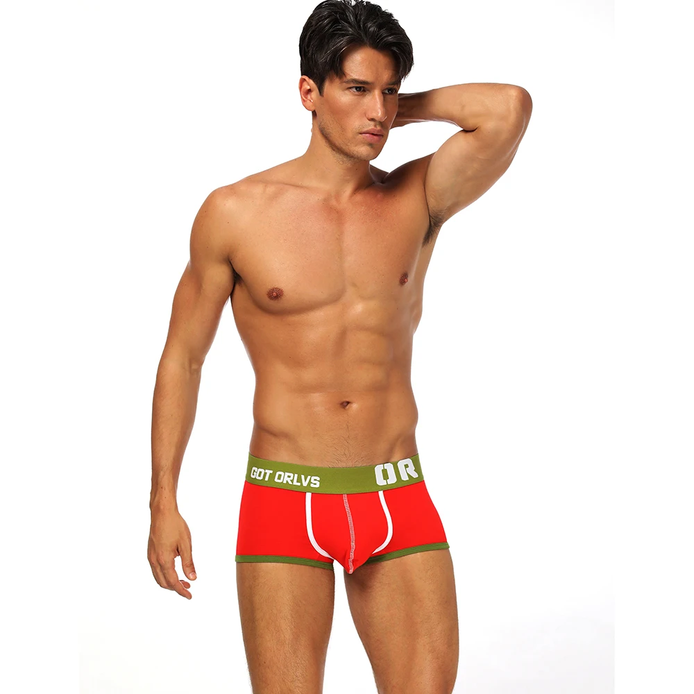 Хлопковое нижнее белье мужские боксеры шорты сексуальные трусы удобное брюки Cueca