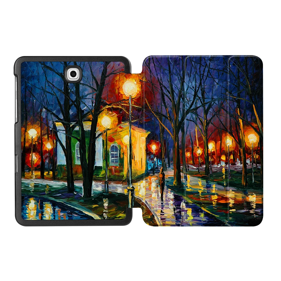 SS12 MTT чехол с масляным рисунком для samsung Galaxy Tab S2 8,0 ''SM-T710 T715 из искусственной кожи откидной смарт-чехол защитный чехол T713 T719 - Цвет: SS12