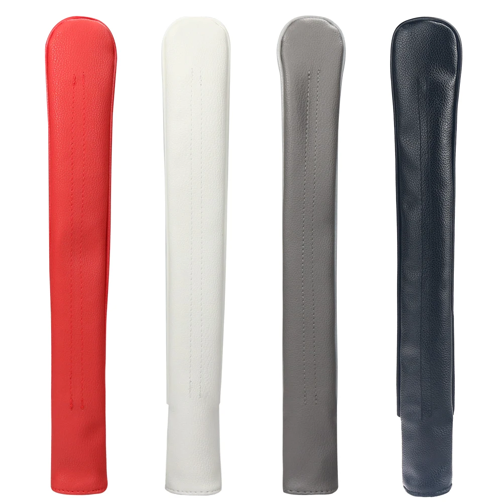 Golf Alignment Stick Covers PU Leather Tour 7 styles simple color with button for 2 sticks or club grip