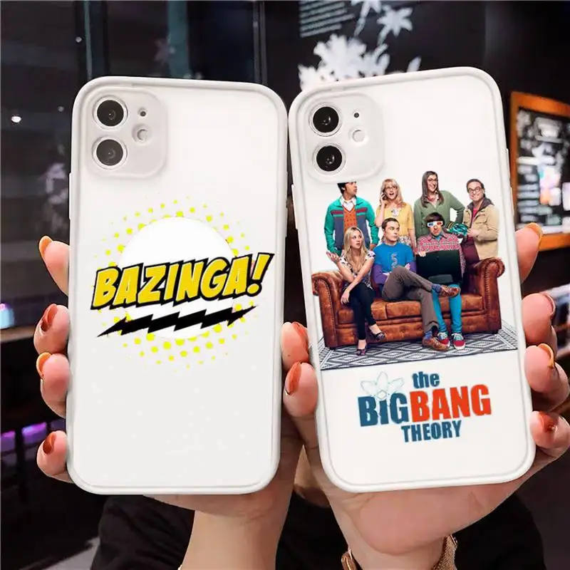 

The Big Bang tv show cartoon Phone Case For iPhone 12 11 Mini Pro XR XS Max 7 8 Plus X Matte transparent White Cover