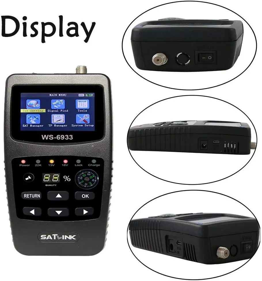 Спутниковый Finder метр 2 1 дюйма ЖК-дисплей DVB-S2/S FTA C & KU LNB сигнальная указка