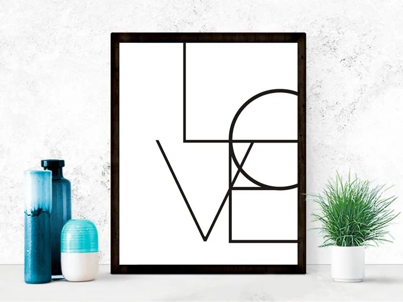 Черно-белая Современная Мотивационная художественная работа с цитатами постер