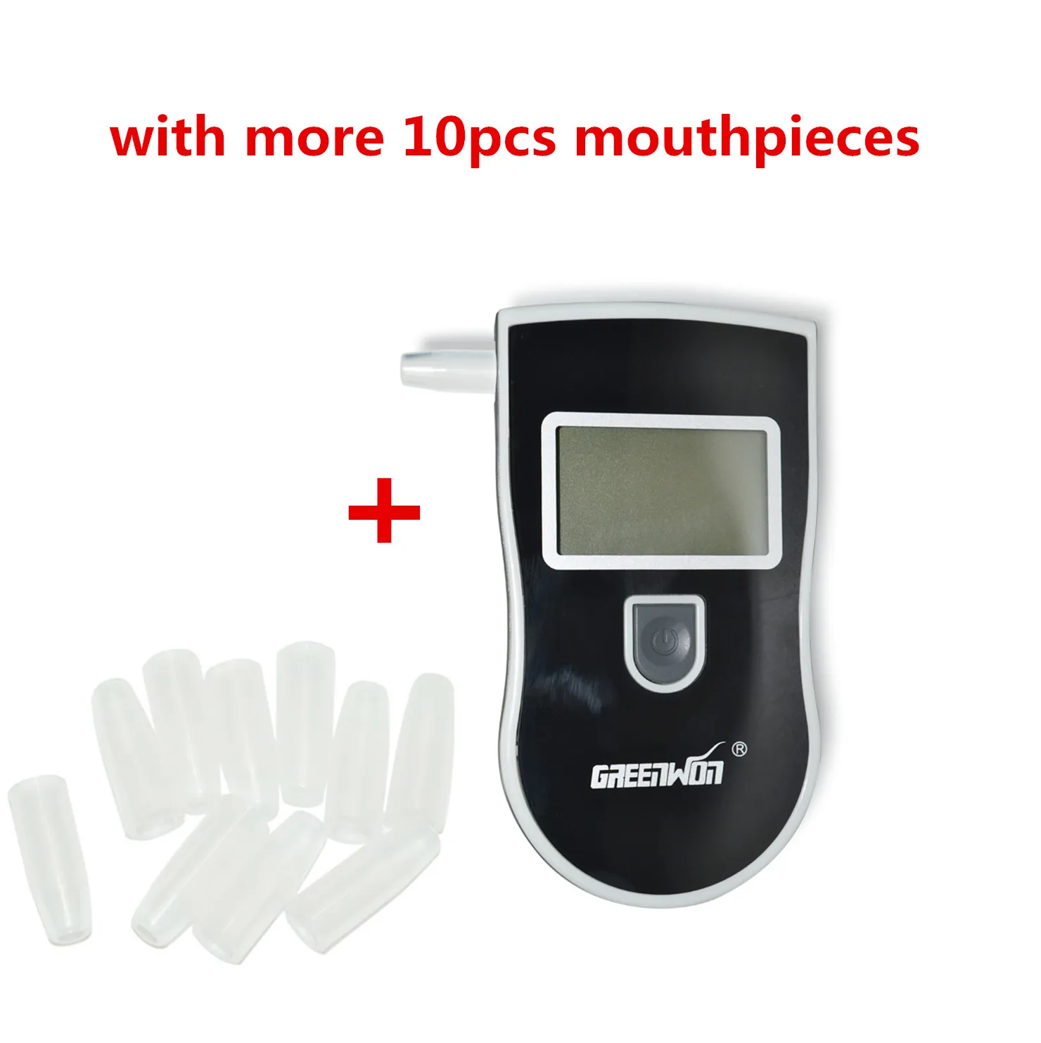 Цифровой алкотестер GREENWON портативный с ЖК дисплеем и мундштуком nore 10