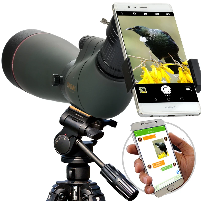 saga monocular spotting scope hunting birdwatching telescope telescopio mobile phone para celular camping equip ipx7 bak4 free global shipping
