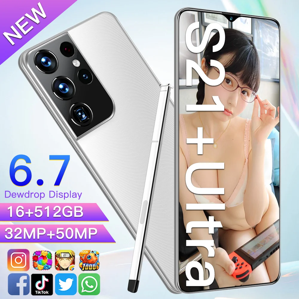 

Sansung S21 Ultra Global Version 6.7 Inch 5G Android 11 32MP 50MP 16G 512G Snapdragon 888 10 Core 6800mAh FaceID Smartphone