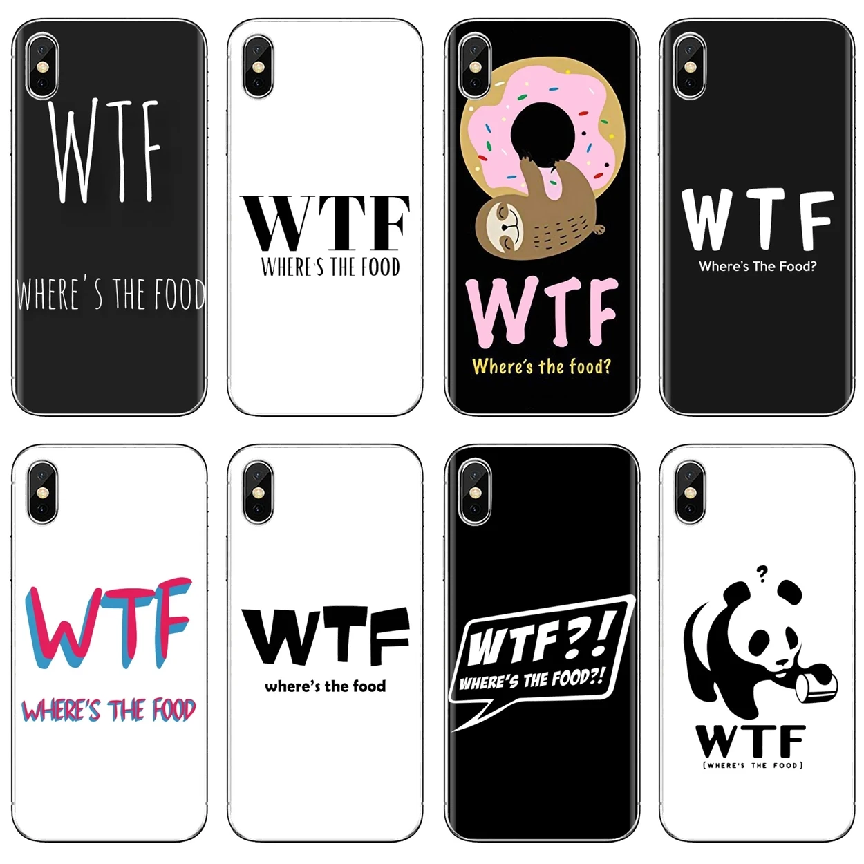 Мягкий кожаный чехол WTF с изображением места еды для iPhone iPod Touch 11 12 Pro 4 4S 5 5S SE 5C 6 6S 7 8