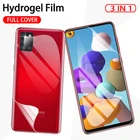Гидрогелевая пленка 3 в 1 для Samsung Galaxy A01, A11, A21, A21S, A31, A51, A71, Гидрогелевая Защитная пленка для экрана спереди, сзади, пленка для камеры