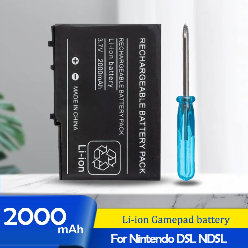 1 шт. 2000 мАч 3 7 в перезаряжаемый литиевый аккумулятор для Nintendo DS Lite NDS NDSL сменный с