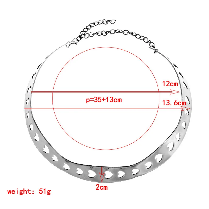 LZHLQ рок уличный металлический полый панк воротник колье ожерелье для женщин 2020