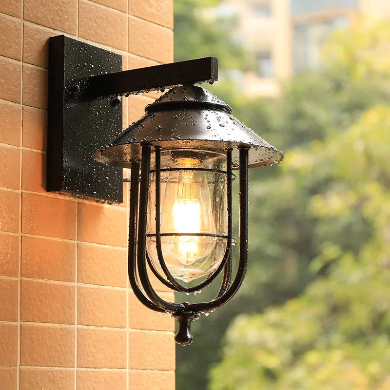 

Простая настенная лампа для балкона, уличный водонепроницаемый настенный светильник для террасы, уличное украшение для коридора, виллы, магазина