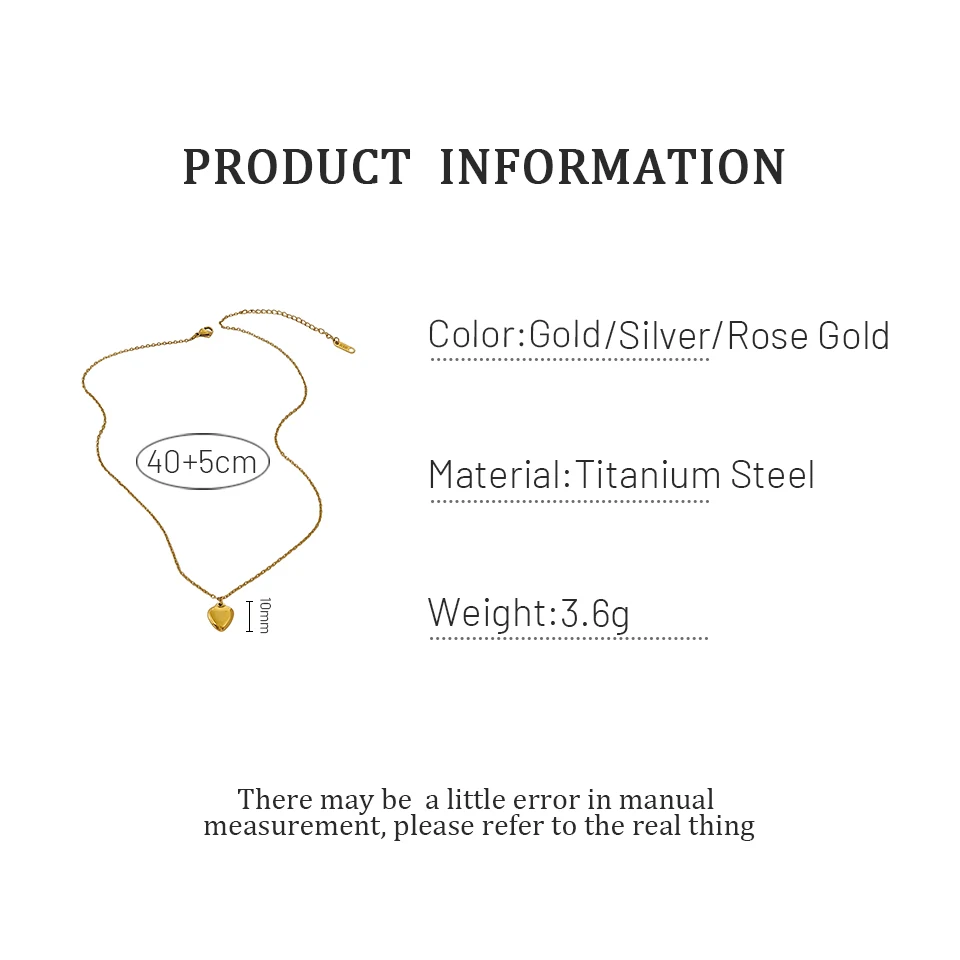 Monlansher милый кулон Сердце ожерелье мульти Цвет титановая сталь цепочка колье для