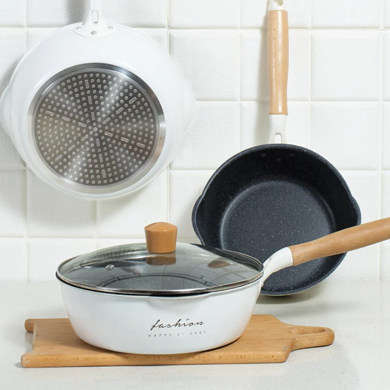

Induction Cooker Small Non Stick Pan Cooking Saucepan Mini Induction Cute Frying Pan Kitchen Ollas De Cocina Cookware DG50G