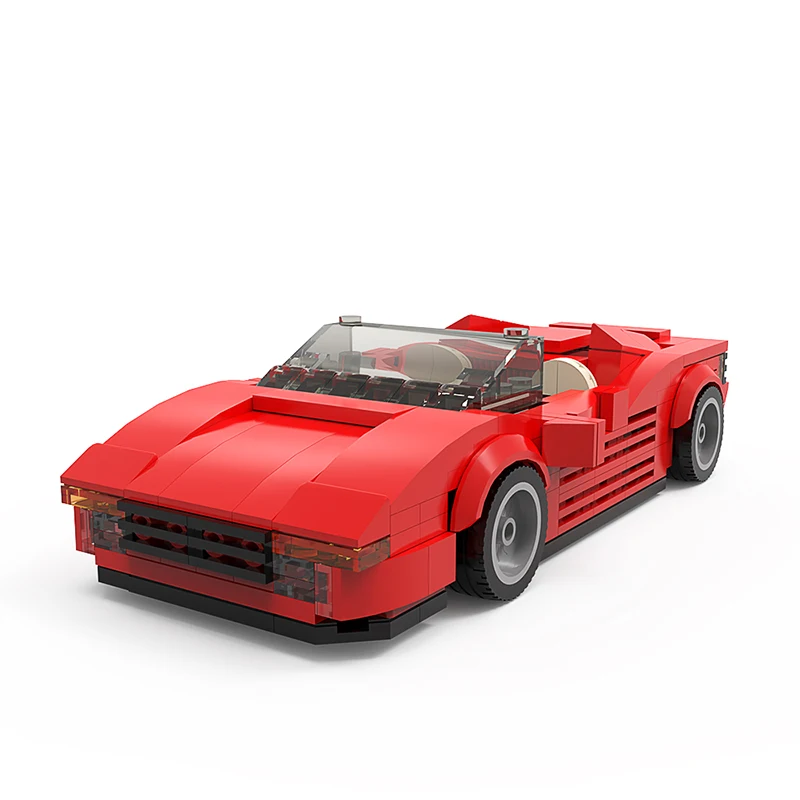 

High-tech Red Running Car 321 Pcs Speed DIY Car Model New Vehicle Toys For Children Collectable Building Blocks Compatible Cars