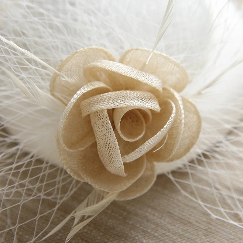 

2019 Vintage Wedding Dress Pillbox Hat With Veils Felt Fedora Ladies Fascinator Wedding Hats For Women Cocktail Female LM017