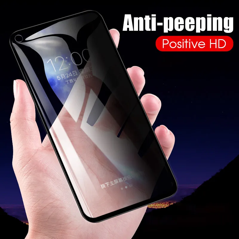 Anti Spy Tempered Glass For Huawei Honor 8X Screen Protector Honor 50 9X Pro 10i 10 Lite  8C 8S 7A 7C 9A 20 30s X10 View 20