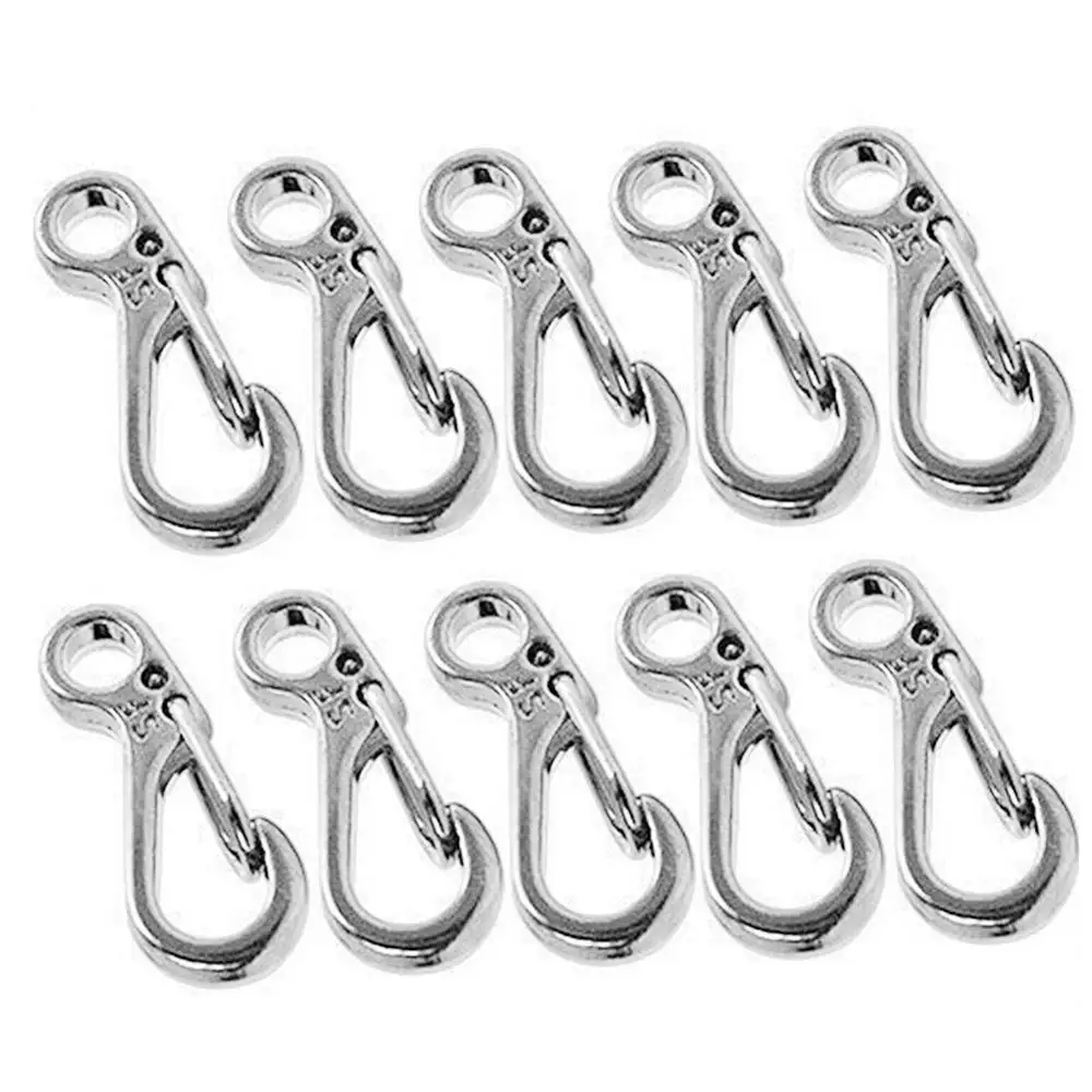 10 X EDC Мини-карабин для ключа из нержавеющей стали с пружинной защелкой | Спорт и