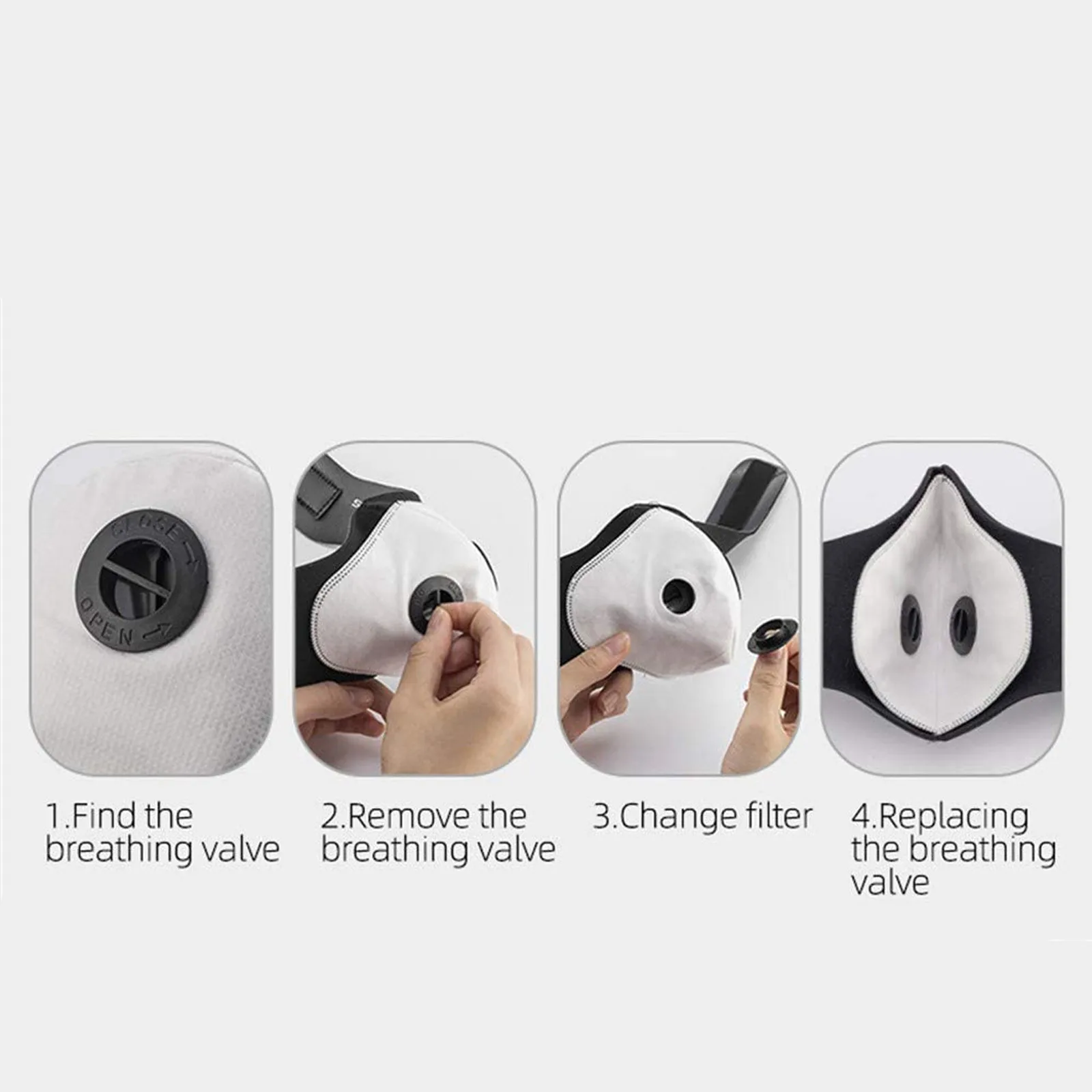 Спортивная маска для лица с фильтром из активированного угля Pm 2 5 верховой езды 10