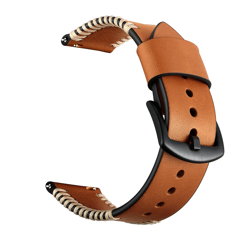 Ремешок для часов OTMENG из натуральной телячьей кожи сменный Браслет наручных 18 мм