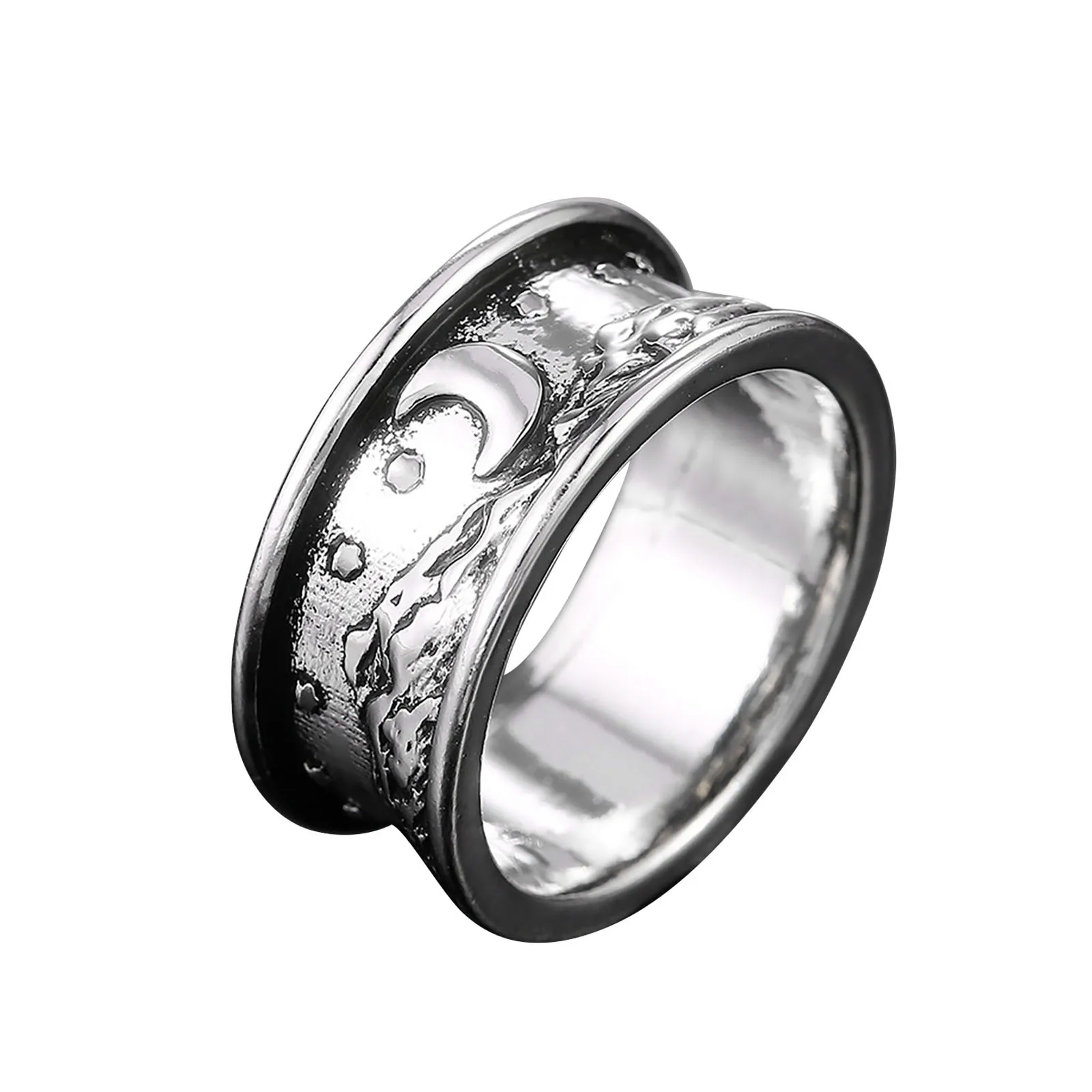 Креативное Винтажное кольцо под звездами Универсальное размер 6-10 для мужчин и