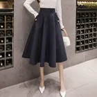 Женская длинная юбка Unbrella, элегантная бальная юбка темно-синего цвета, весна-осень 2021