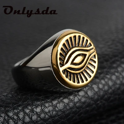 

Мужское Золотое кольцо в стиле панк-байкер, ретро, готический монстр, с глазами, для вечерние, развлечения, хип-хоп, подарок, бесплатная доста...