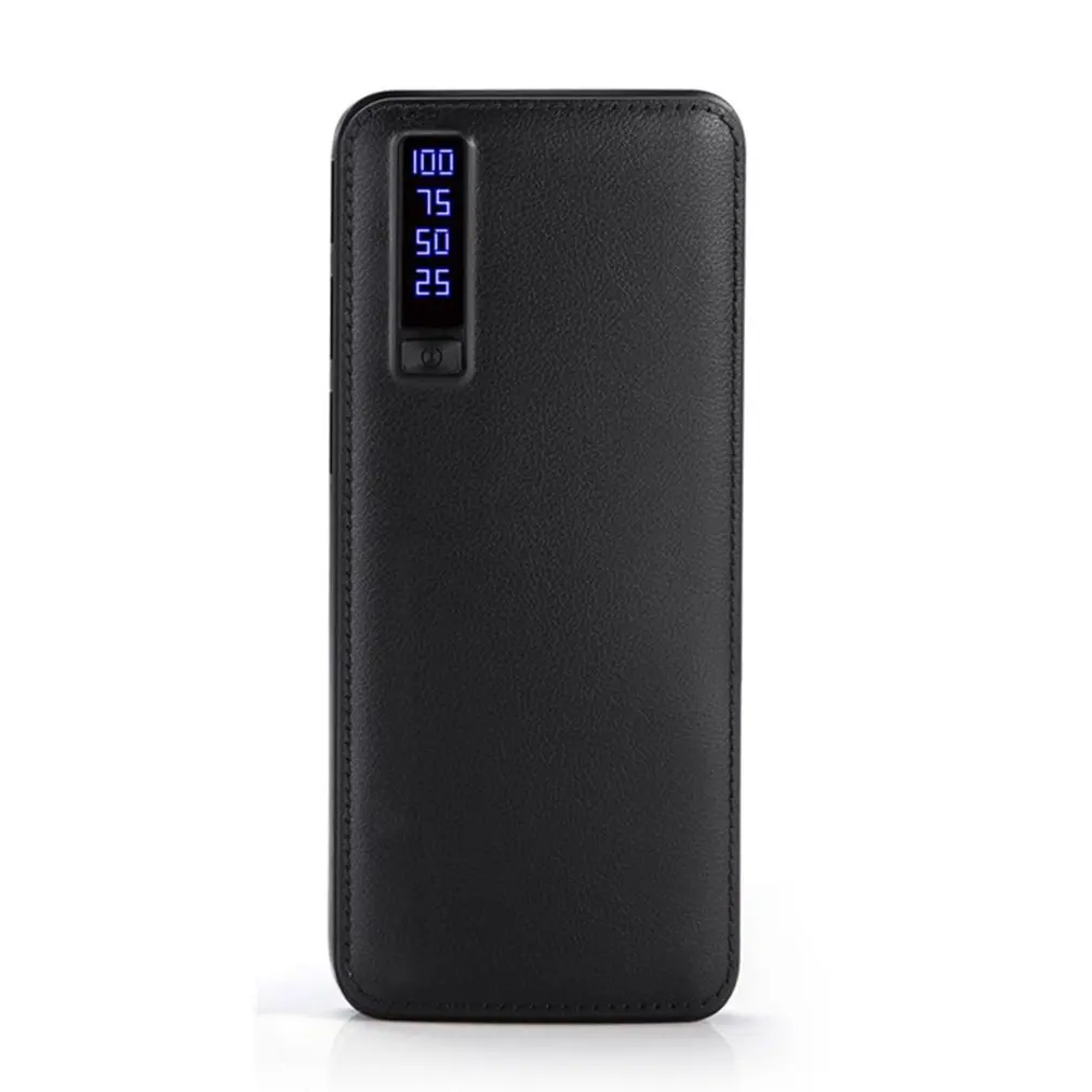 Черный 3USB 8000 мАч Внешний аккумулятор зарядное устройство верхней конфигурации питание для мобильного телефона большой емкости ультра-тонкий цифровой дисплей - Цвет: Черный