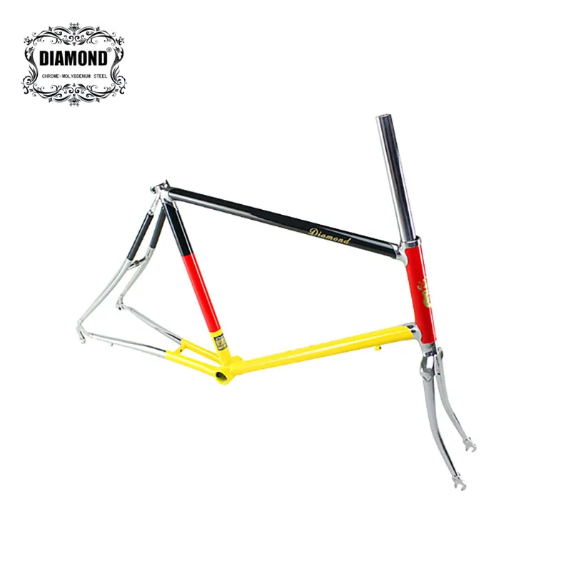 20 дюймовая велосипедная Рама Reynolds 4130 хромированная молибденовая стальная рама для шоссейного велосипеда Серебристая оправа на заказ 451 велосипедная Рама - Цвет: Цвет: желтый