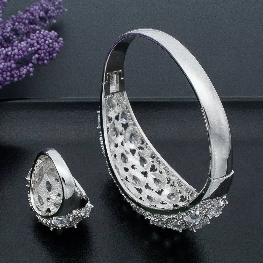 Роскошный браслет ModemAngel в виде капли воды с геометрическими фианитами класса ААА