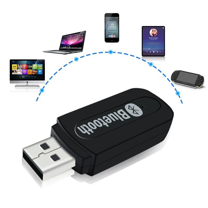 Bluetooth приемник A2DP Dongle музыкальный аудио беспроводной USB адаптер для автомобиля AUX