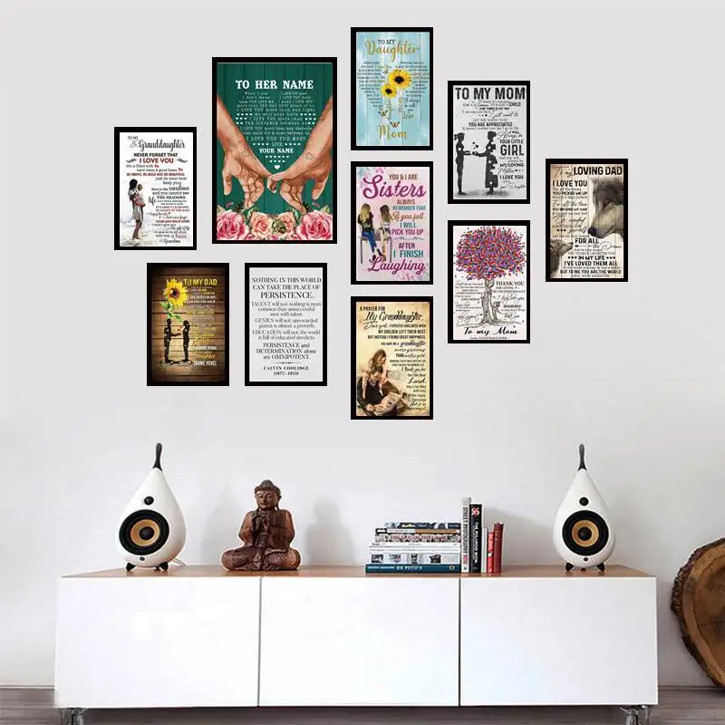 

To My Loving Dad From Daughter Wolf Poster Gift For Dad Wolf Dad & Daughter Poster Vintage Retro Posters Room Wall Decor