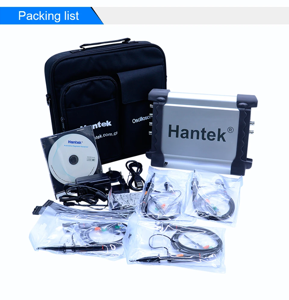 Hantek DSO3254A USB осциллографы 4CH 250Mhz 1GSa/s PC хранение генератор сигналов 16 каналов логический анализатор тестер формы волны