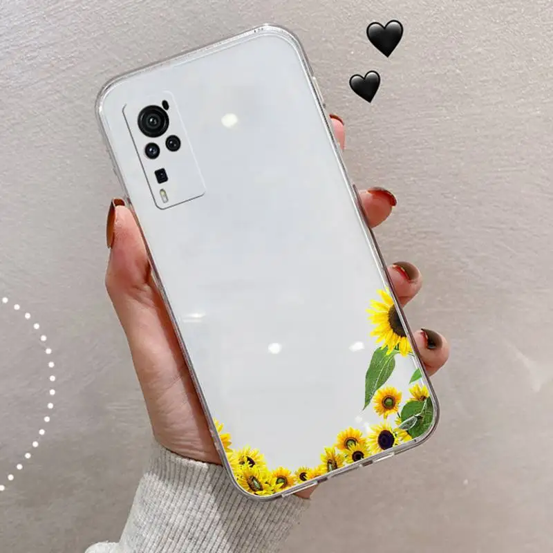 

sunflower Luxury Unique Design Phone Case Transparent for vivo v y iqoo 3 15 17 19 5 70 51 52 30 20 s se