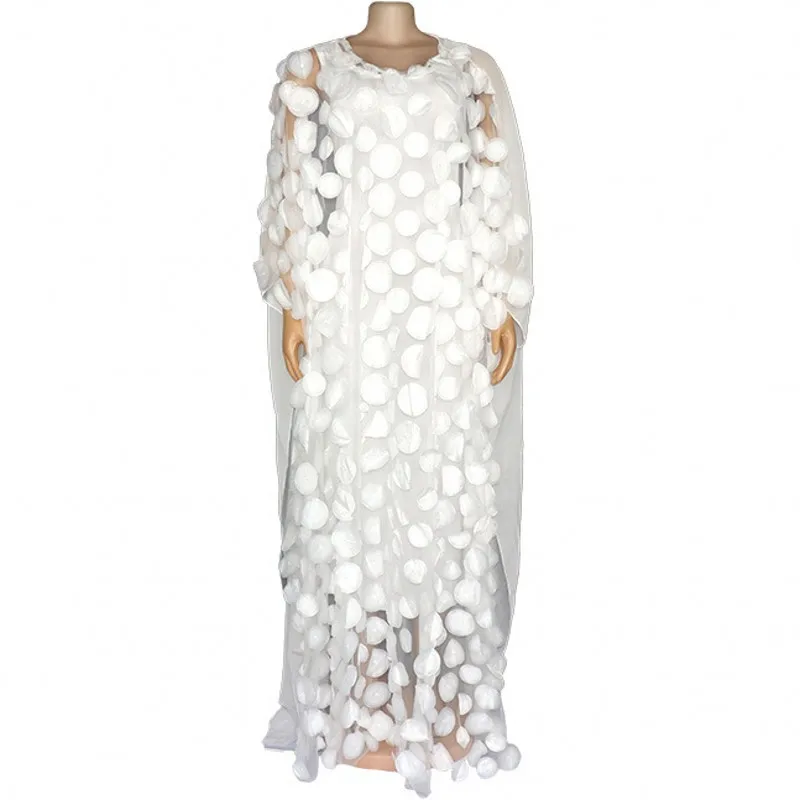 Женские платья в африканском стиле вечерние длинные с цветочным кружевом